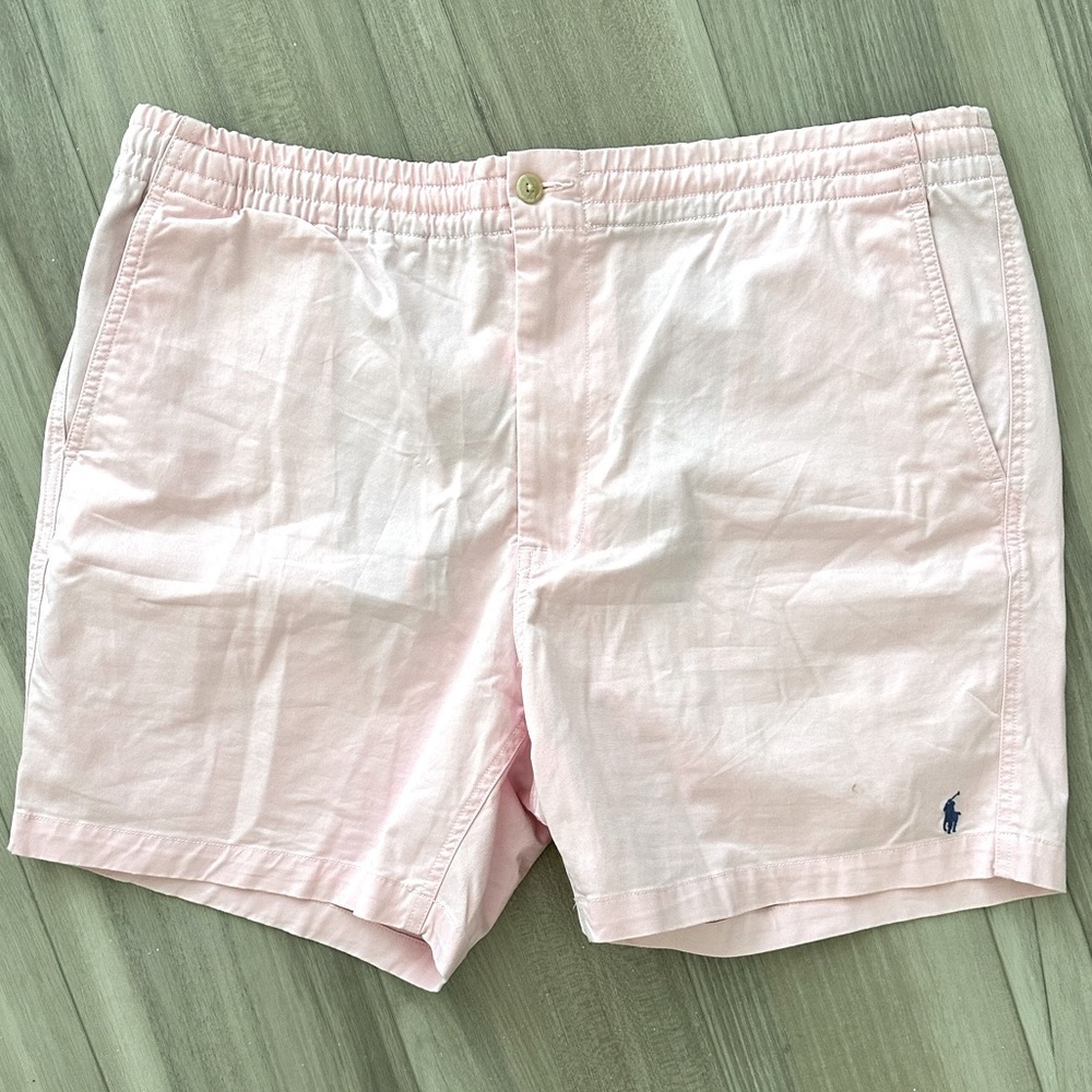 Polo Ralph Lauren Men's Classic Fit 6-Inch Inseam Casual Shorts Pink Cotton